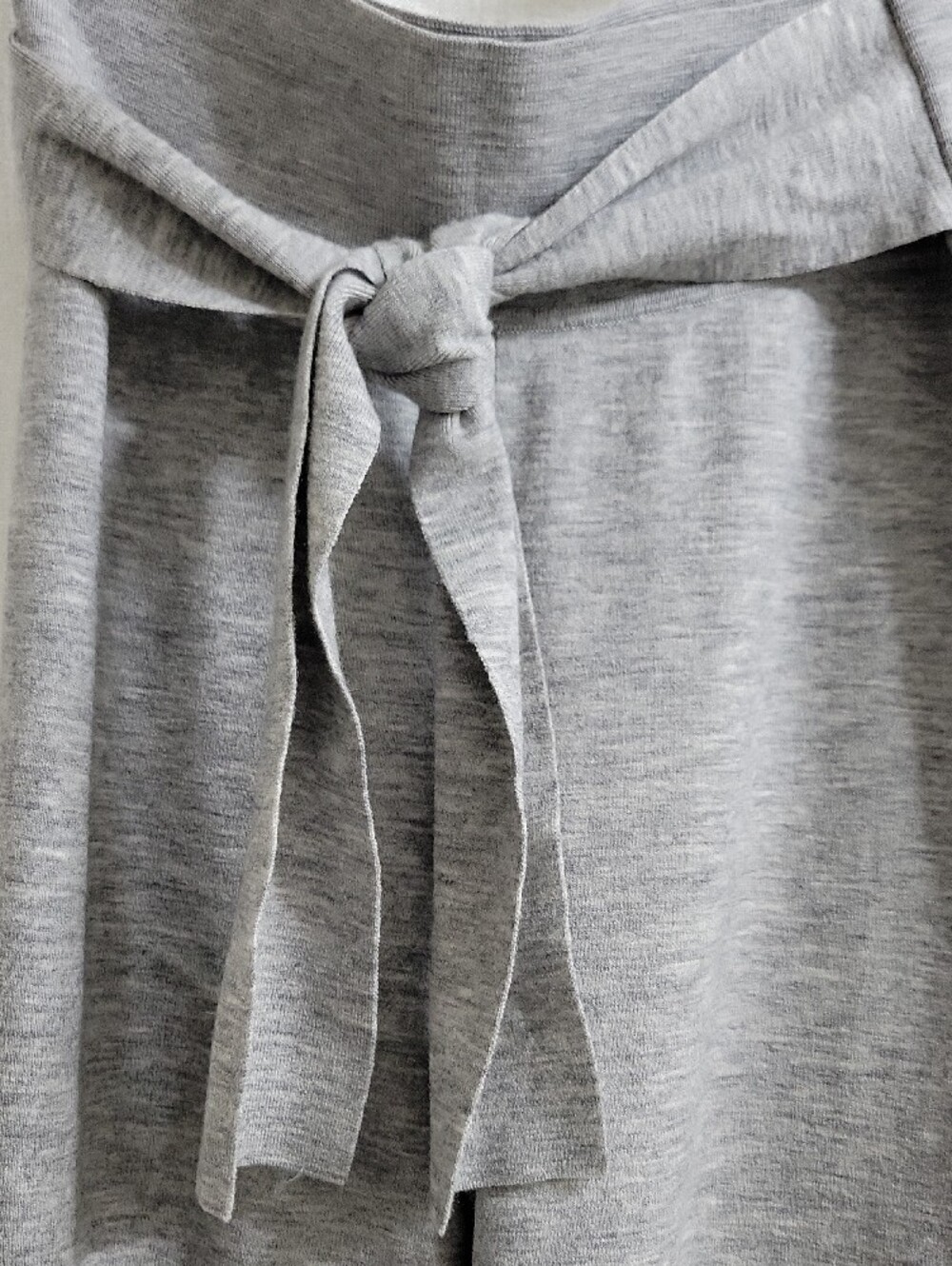 Wilfred Heather Gray Wide-Leg Tie-Waist Pants - Picture 2 of 4